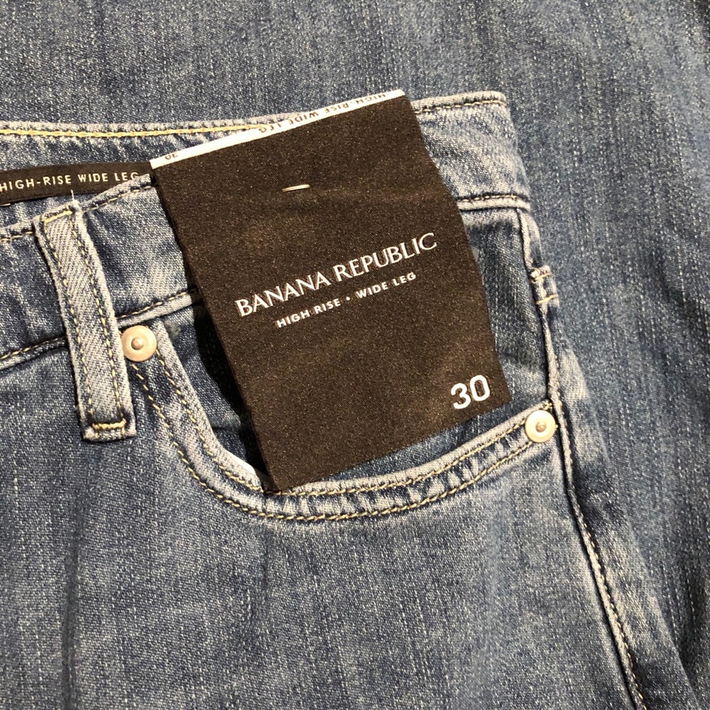 NWT Banana Republic High Rise Wide Leg Jeans 30 - Picture 8 of 14